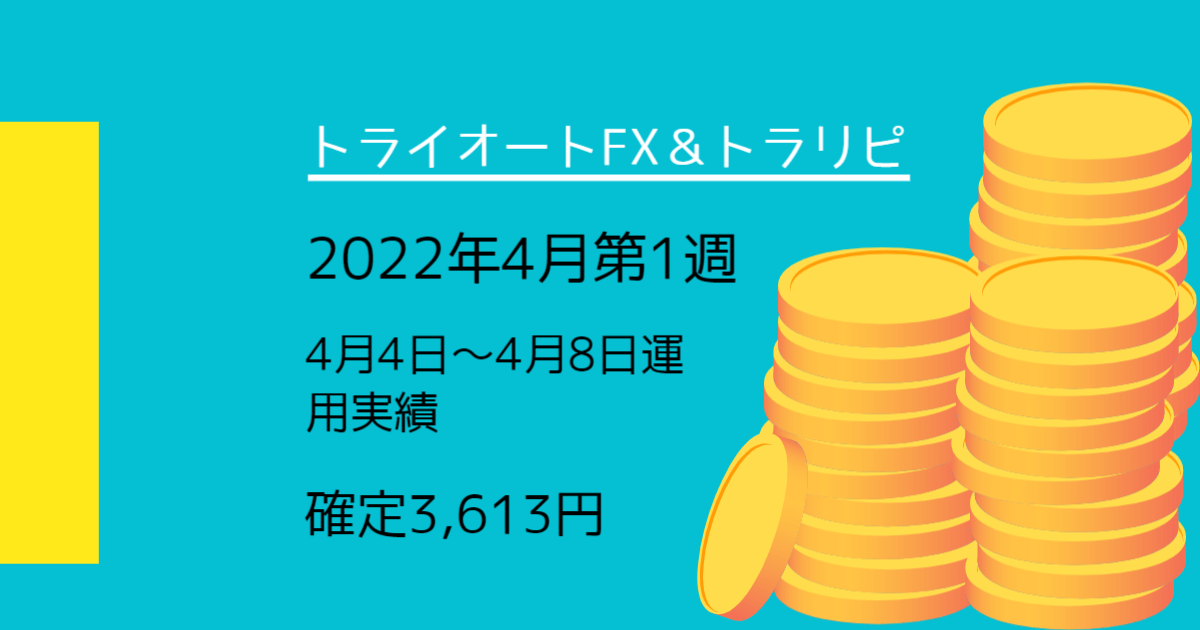 トライオートFX【2022年4月第1週】運用実績